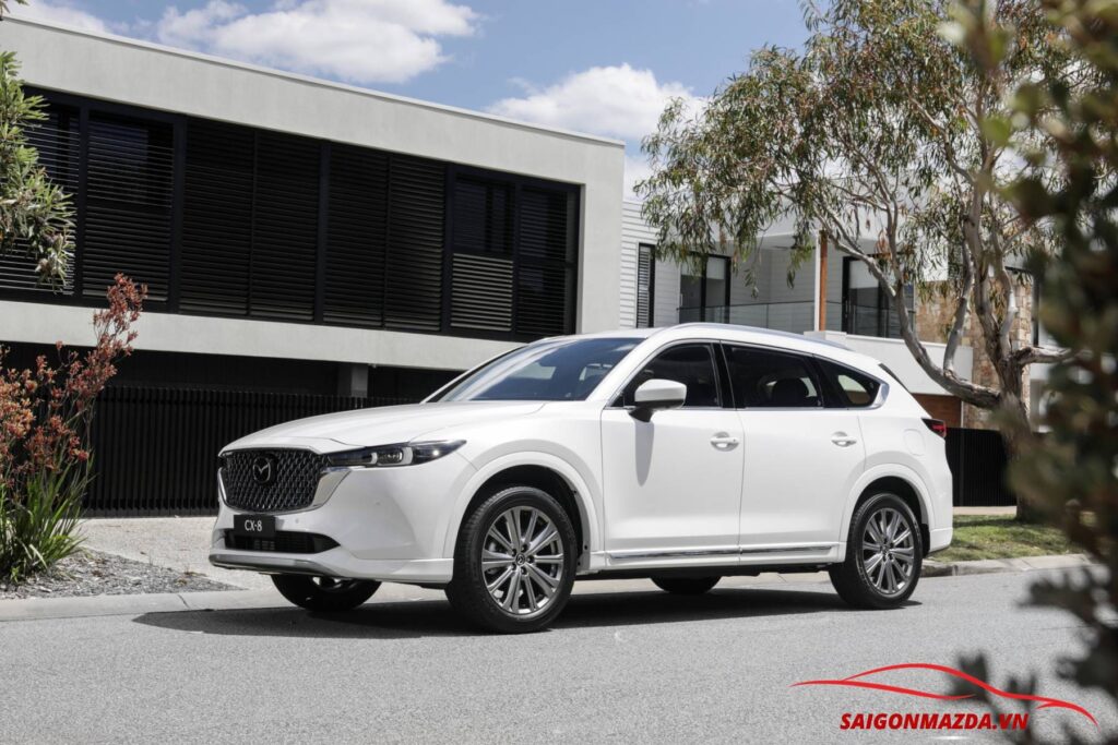 mazda cx8 trắng ngọc trai