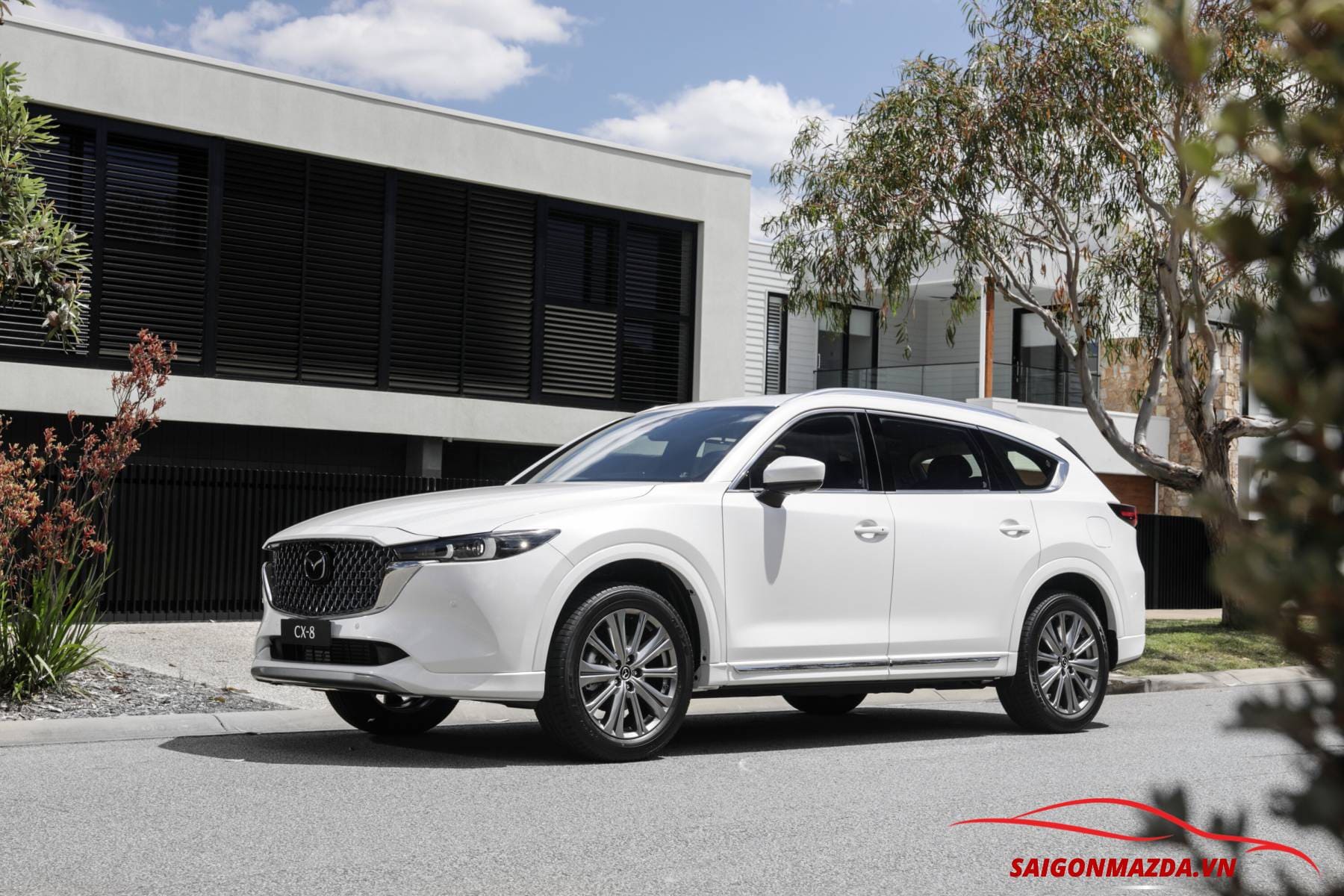 mazda cx8 trắng ngọc trai