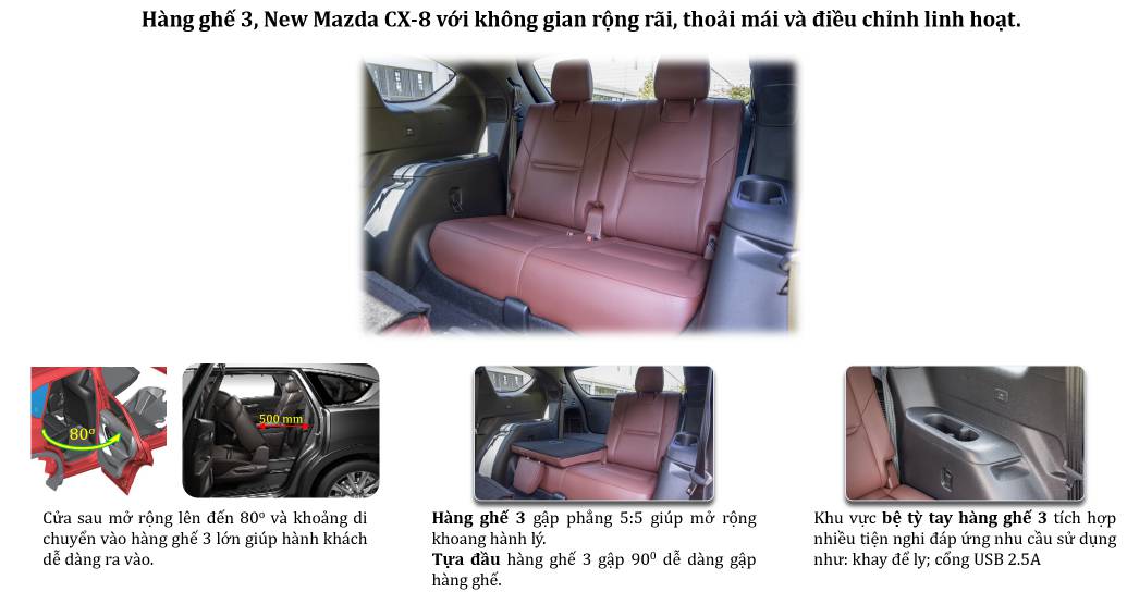 Hàng ghế 3 mazda cx8